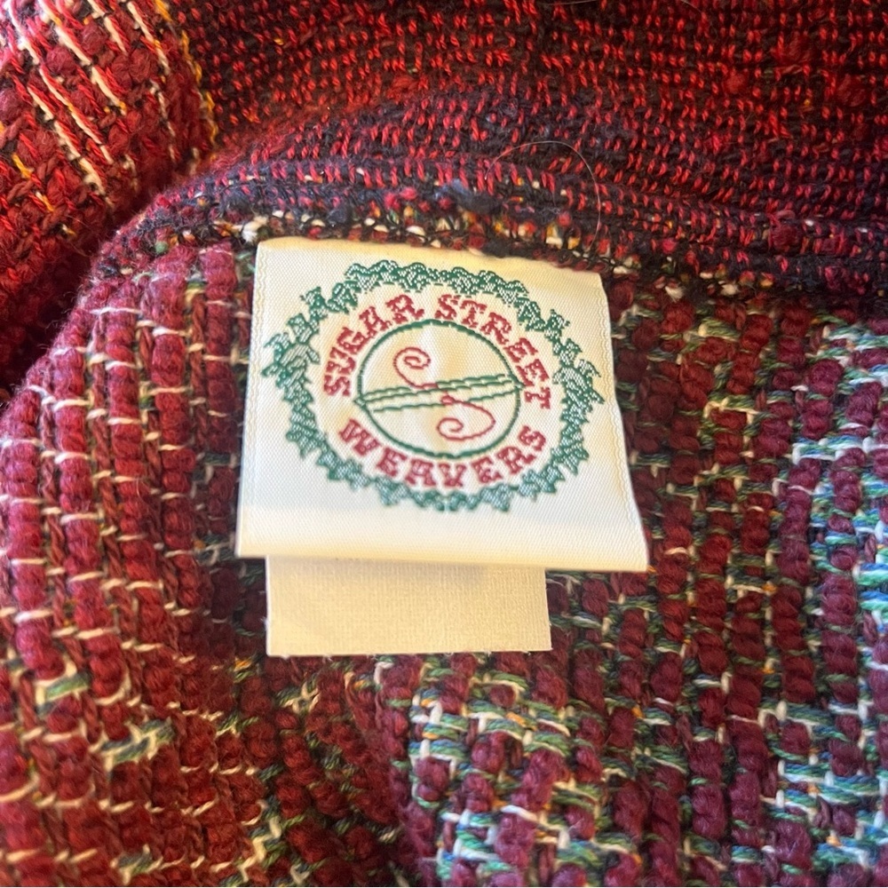 Vintage Sugar Street Weavers Jacket Cottagecore Tapestry XL USA Made Boho 90s - Picture 6 of 7